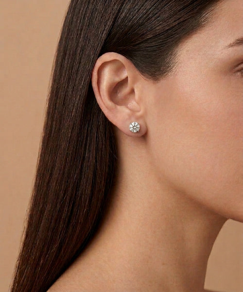 0.5 Carat Round Lab Grown Diamond Stud Earrings