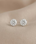 1.0 Carat Round Lab Grown Diamond Stud Earrings