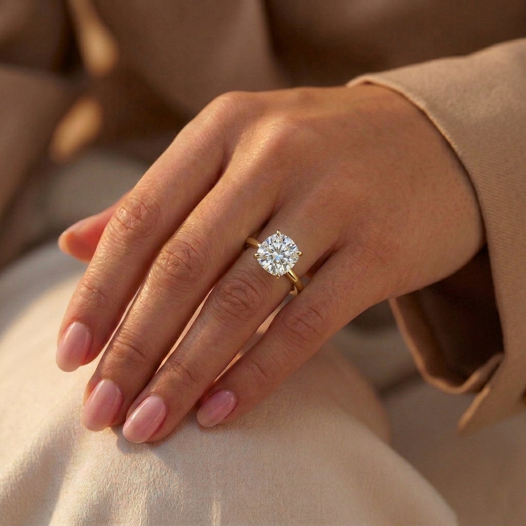 Signature Solitaire with Cushion Brilliant Lab Grown Diamond
