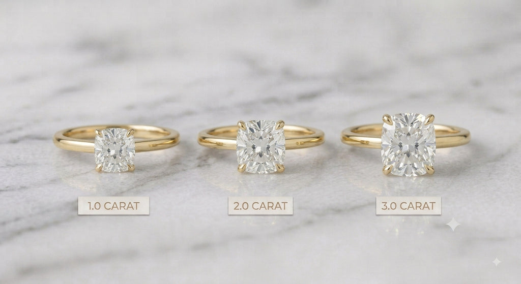 Signature Solitaire with Cushion Brilliant Lab Grown Diamond