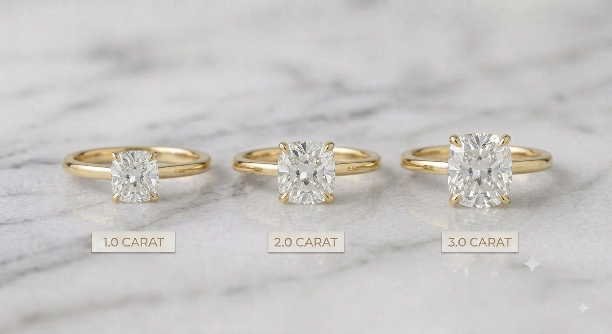 Signature Solitaire with Cushion Brilliant Lab Grown Diamond