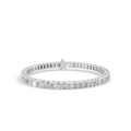 Emerald Cut White Gold Tennis Bracelet  (0.15cts/ pcs)