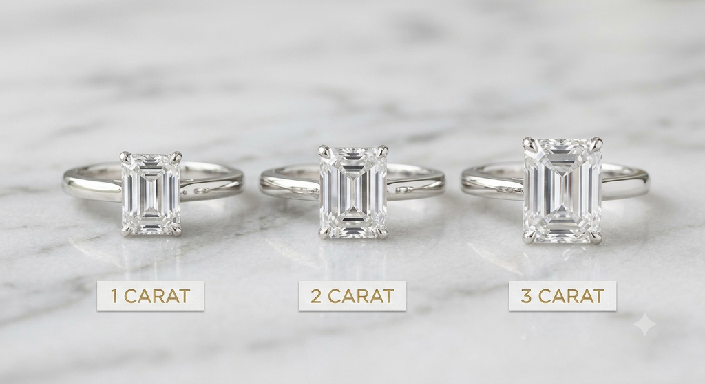 Emerald Cut Lab Grown Diamond Ring