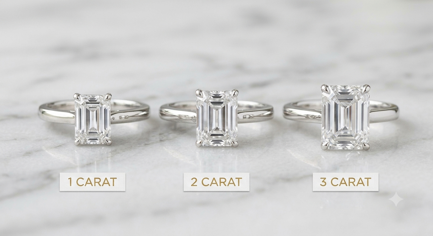 Emerald Cut Lab Grown Diamond Ring