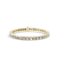 Round Shape Yellow Gold Tennis Bracelet  (0.05cts/ pcs)