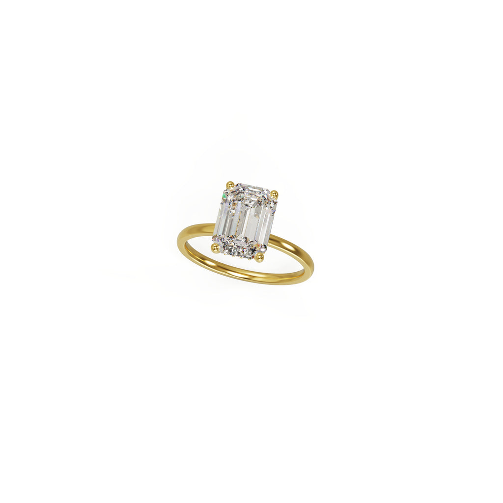 Emerald Cut Lab Grown Diamond Ring