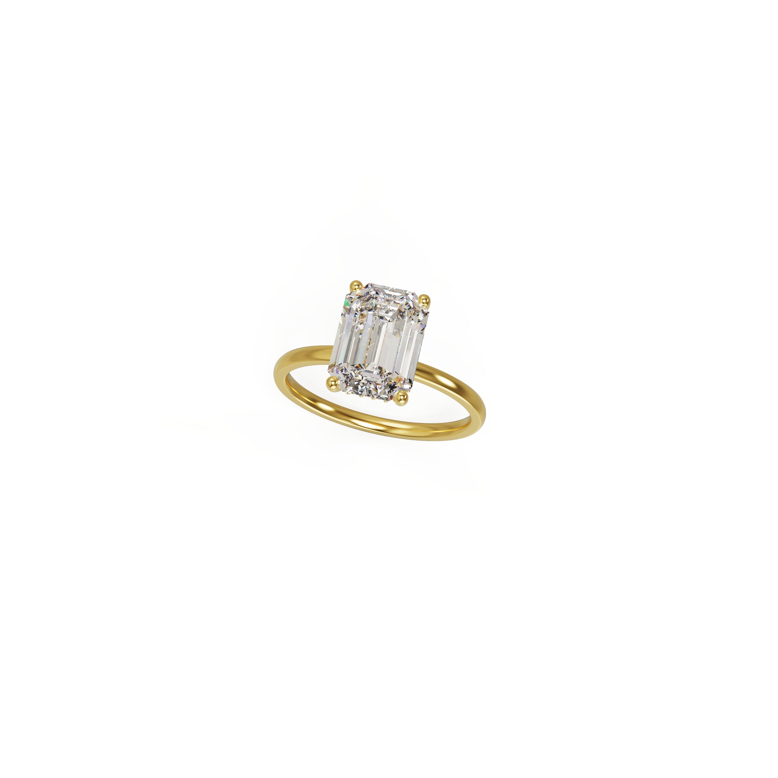 Emerald Cut Lab Grown Diamond Ring