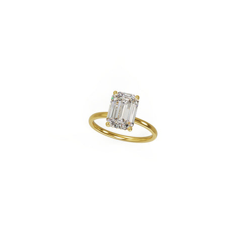 Emerald Cut Lab Grown Diamond Ring