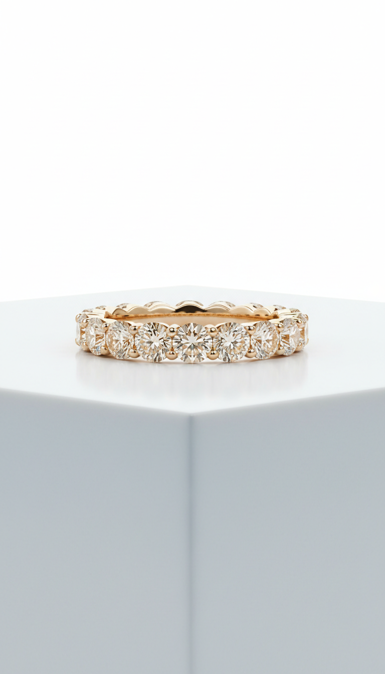 Champagne Gold Lab-Grown Diamond Band